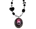 Tarina Tarantino Hello Kitty Pink Head Gothic Lolita Pendant Necklace - Black