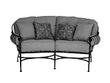 Meadowcraft Athens Wrought Iron Cushion Arm Loveseat