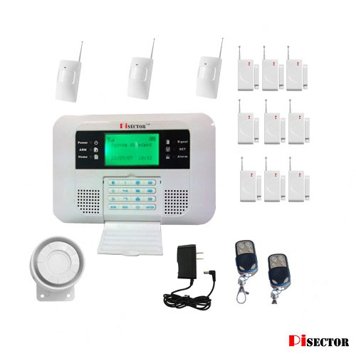PiSector 2-in-1 Cellular AND Landline Wireless Security Alarm System with Dual Network for Simultaneous Double Protection, Worldwide 2G GSM Quad-band Network (850/900/1800/1900MHz), Landline Public Phone Network, and 433Mz Wireless Sensors PiSector 2-in-1 Cellular AND Landline Wireless Security Alarm System with Dual Network for Simultaneous Double Protection, Worldwide 2G GSM Quad-band Network (850/900/1800/1900MHz), Landline Public Phone Network, and 433Mz Wireless Sensors