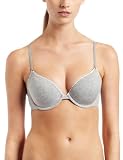 ck one Women's Cotton T-shirt Bra, Grey Heather, 34C