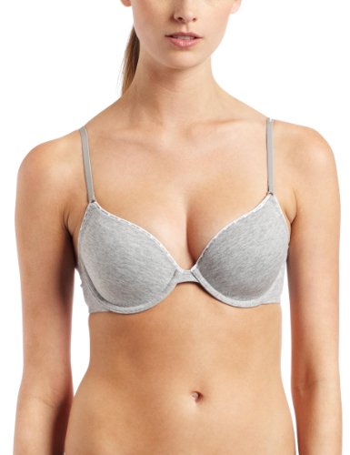 ck one Women's Cotton T-shirt Bra, Grey Heather, 34B ck one Women's Cotton T-shirt Bra