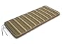 43-Inch Bench Cushion, Black, Olive, Gold Stripe