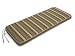 4 Foot Bench Cushion, Black, Olive, Gold Stripe