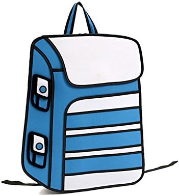 New Designed Gismo Cartoon 3d Unsex Backpack 2d Comic Double Shoulder Bags Women Student Satchel Backpacks Computer Bags Lovers (blue)