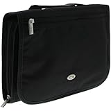 Three-Fold Textured Poly-Canvas Bible Organizer (Large, Black)