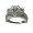 Large Antique Estate Style 3 Stone Cz Wedding Ring Set 14k White Gold 925 (8)