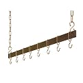 Rogar 48" Hanging Bar Rack - Hammered Copper/ Copper