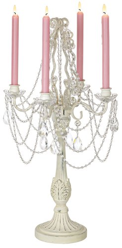 Antique White 27 High Four-Arm Candelabra