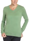  : Red Moon Women's 100% Cashmere Long Sleeve V-Neck Sweater, Light Green, Medium