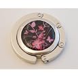 Handbag Hook - Foldable Lilies on Black'