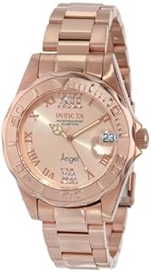 Invicta Men's 14398 Angel Analog Swiss-Quartz Rose Gold Watch