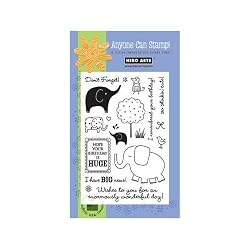 Hero Arts 4x6 Elephants Clear Stamp Set