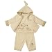Pequilino Unisex Vip Baby 3 piece set (Cream, 0 - 3 Months)