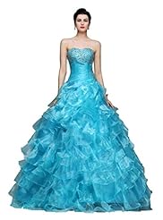 Organza Beaded Lace Quinceanera Dress 