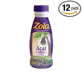 Zola Original Acai Superfruit Juice, 12-Ounce Bottles (Pack of 12)
