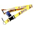 Los Angeles Lakers Clip Lanyard Keychain Id Nba Ticket - Gold