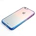 iPhone 6 Case,LUOLNH(R) iPhone 6/6s Cover Colorful Clear Shell Slim Case Translucent Impact Resistant Flexible TPU Soft Bumper Case Protective Shell for iPhone 6/6s 4.7 inch (Purple /Blue)