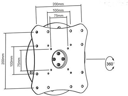 Black Full-Rotation Fixed/Flat Wall Mount Bracket for JVC LT-32X787 32" inch LED/LCD HDTV TV/Television - Fixed/Flat/Rotating