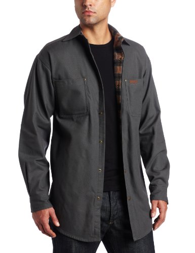 Carhartt Men's Canvas Shirt Jacket, Dark Shadow, Medium Regular