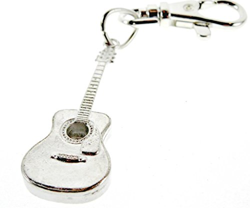 Acoustic Guitar Pendant Keychain