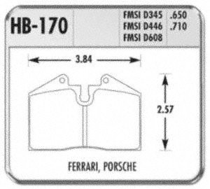 Hawk Performance HB170F650 Brake Pads - BRAKE PADS-HPS-PORSCHE