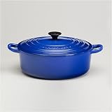 Le Creuset Enameled Cast Iron Round Wide Oven, 6.75 Qt. Cobalt