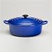 Le Creuset Enameled Cast Iron Round Wide Oven, 6.75 Qt. Cobalt