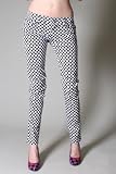 Tripp NYC Skinny T-Jean Pants in Black/White Checkered