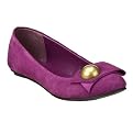 Women's Mossimo® Vinita Suede Button Ballet Flats - Purple