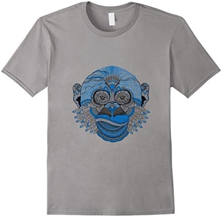 Men's Jurassic Coast Abstract Monkey T-Shirt Medium Slate