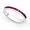 14k White Gold Channel set Ruby Wedding Band Ring, 4