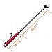 New Design Leapcama Self Portrait Monopod Selfie Stick With Phone Holder For Samsung iPhone Blackberry With Bluetooth Remote Camera Wireless Shutter (pinkMonopod+WhiteRemote)