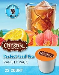 Celestial Seasonings Perfect Iced Tea Variety Pack, 22-Count K-Cups for Keurig Brewers