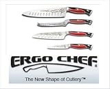 Guy Fieri 4-piece Knuckle Sandwich Chefs Knive Set, w/ Chef Knife, Santoku, Utility Knife and Pairing Knife