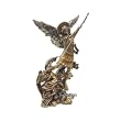 ARCHANGEL SAINT ST MICHAEL SLAYING THE SATAN Statue Sculpture Bronze Finish