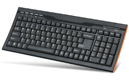 Zippy WK-730 Unique Curved Design USB Ultra Slim Multimedia Computer Keyboard - Compatible with all Desktop Computers