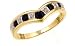 9ct Yellow Gold Ladies Diamond and Sapphire Ring