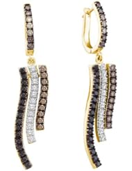 1.0CT COGNAC DIAMOND FASHION EARRING