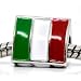 Divine Beads Italian National Flag Charm Bead fits Pandora, Biagi, Tedora, Chamilia, Bacio, Troll and other European style bracelets .