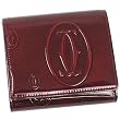 Cartier - Happy Birthday Coin / Banknote / Credit Card Holder Wallet in Burgundy Patent Calfskin