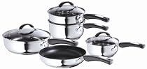 Tower 5 Piece Stainless Steel Pan Set