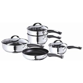 Tower 5 Piece Stainless Steel Pan Set