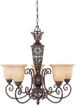Burnt Umber Five Light Up Lighting Chandelier Model-97585-BU