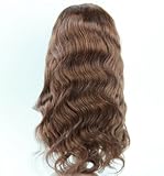 Full Lace Wigs Hand Made Human Hair Remy 100% Brazilian Virgin #4 Body Wave Bw (16