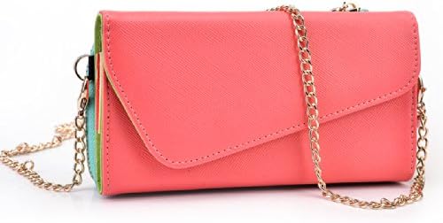 Coral / Mint Crossbody Case fits Huawei Ascend Mate