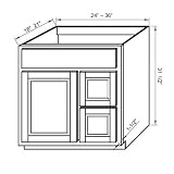 Stanford V3021D-R-31 1/2 - Single Door / Double Drawer Right