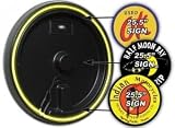 Signpast Reproduction Vintage Sign, YELLOW NEON BASE FOR 25.5 Round Steel Sign (00953)