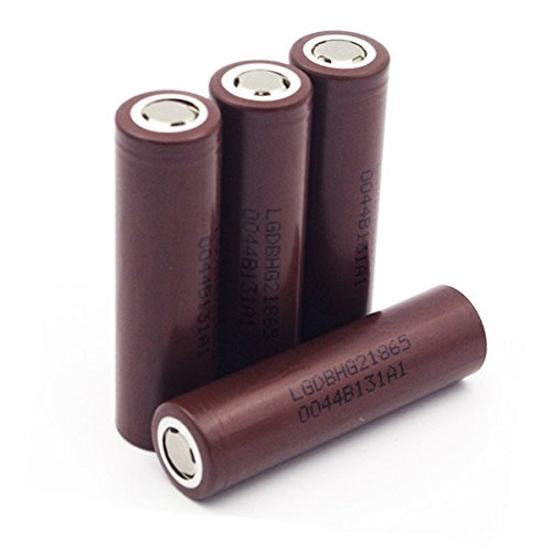 LG HG2 18650 3000mAh Flat Top Rechargeable Batteries, Pack of 4