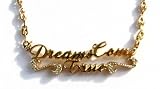 Disney Couture Gold Plated  Dreams Come True With Pave Crystals On The Side  Necklace ! 09 Kidada...