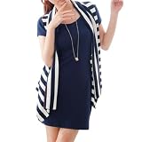 Allegra K Ladies Pullover Scoop Neck Short Sleeve Two Piece Mini Dress